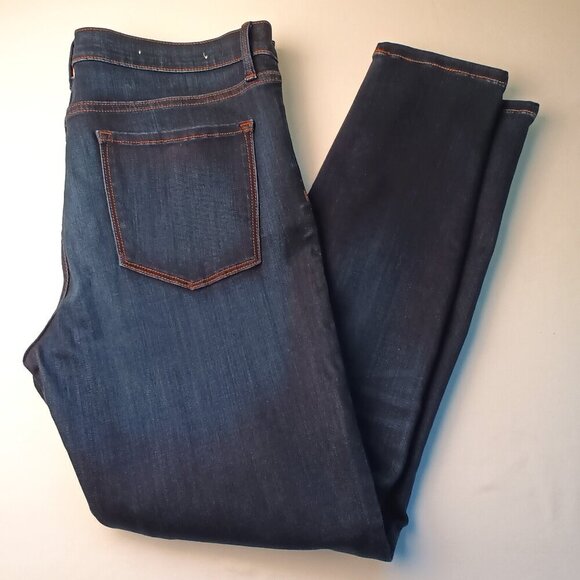 Banana Republic Denim Jeans Size 32/14S Mid Rise Skinny Leg Dark Wash - Picture 1 of 10